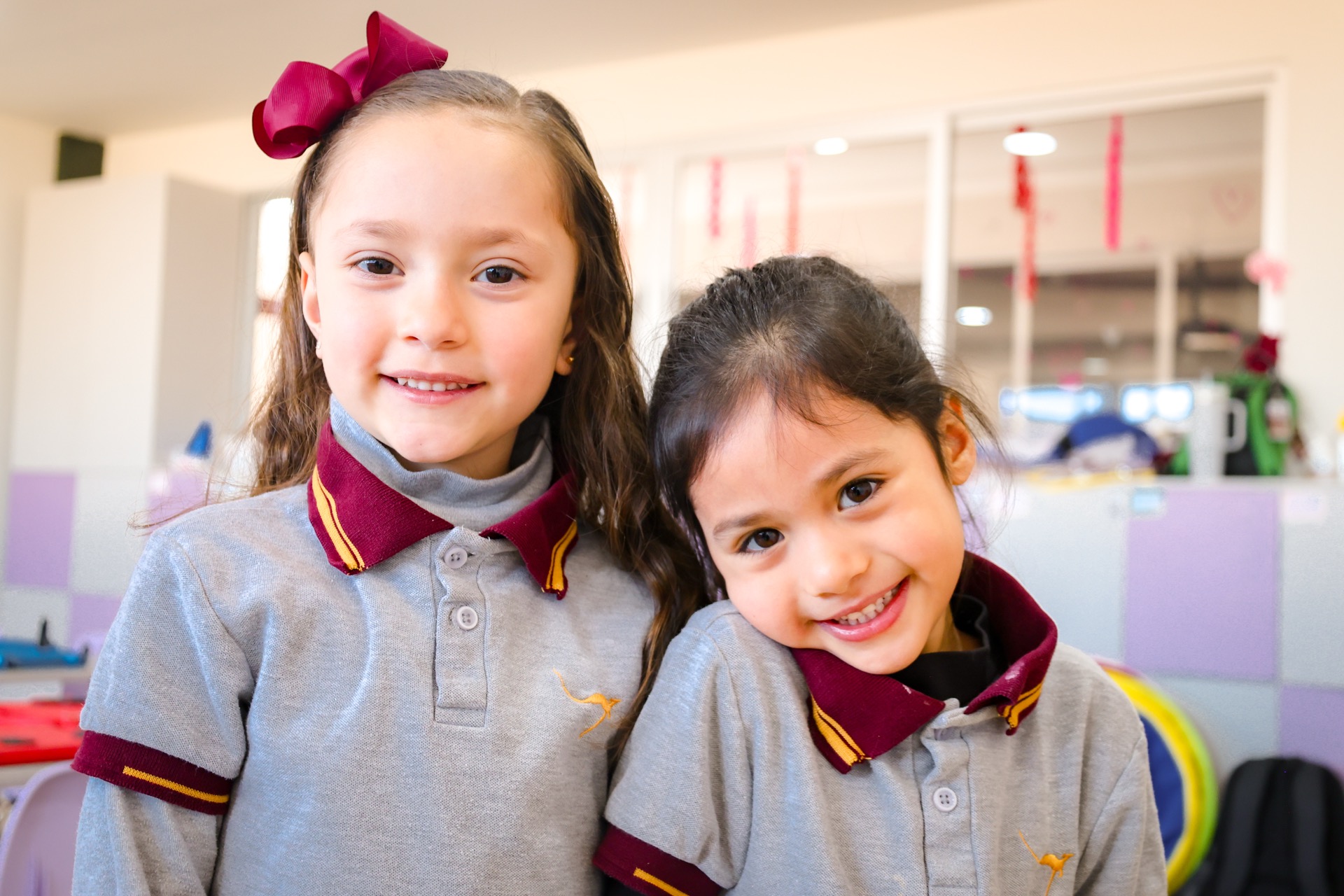 Newland Kinder students socializing during group activity