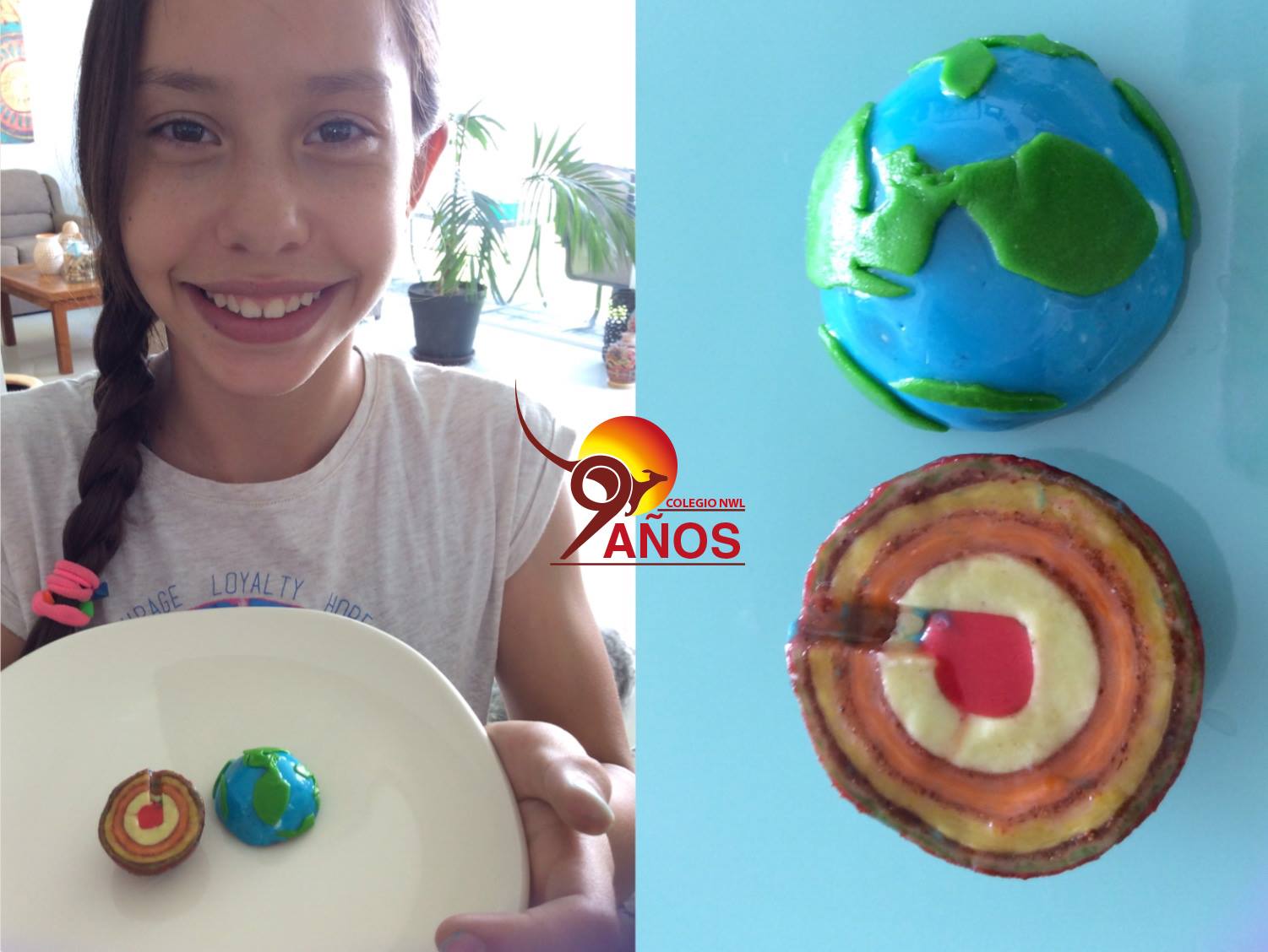 Edible model of Layers of the Earth